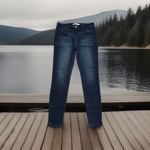 KanCan High Rise Skinny Jeans 27 (28x28) Blue Dark Wash Stretch Denim Womens